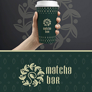 Наше портфолио - Логотип и фирменный стиль для &quot;Matcha bar&quot;