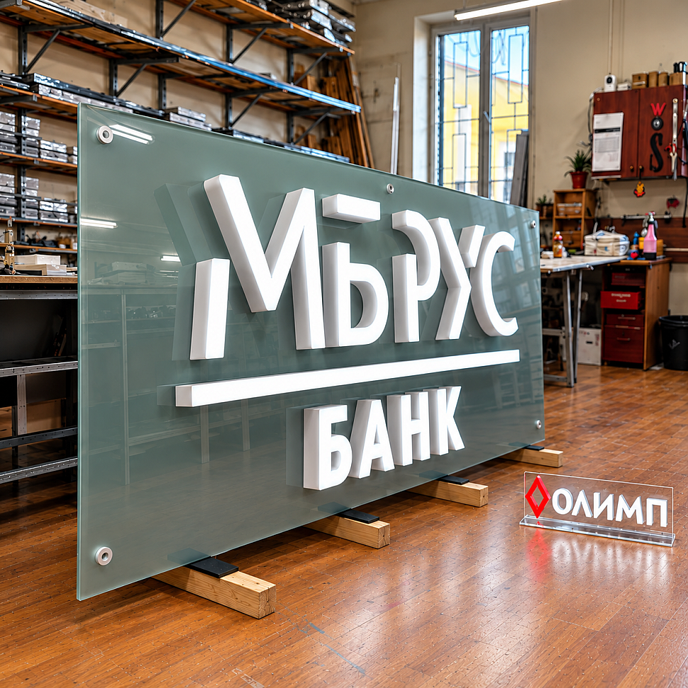 Наше портфолио - Фасадная светящаяся вывеска для ООО «МБ РУС Банк»