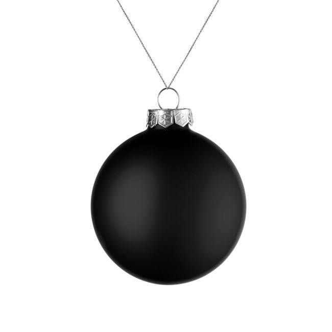 Елочный шар Finery Matt, 8 см, матовый черный Елочный шар Finery Matt, 8 см, матовый черный