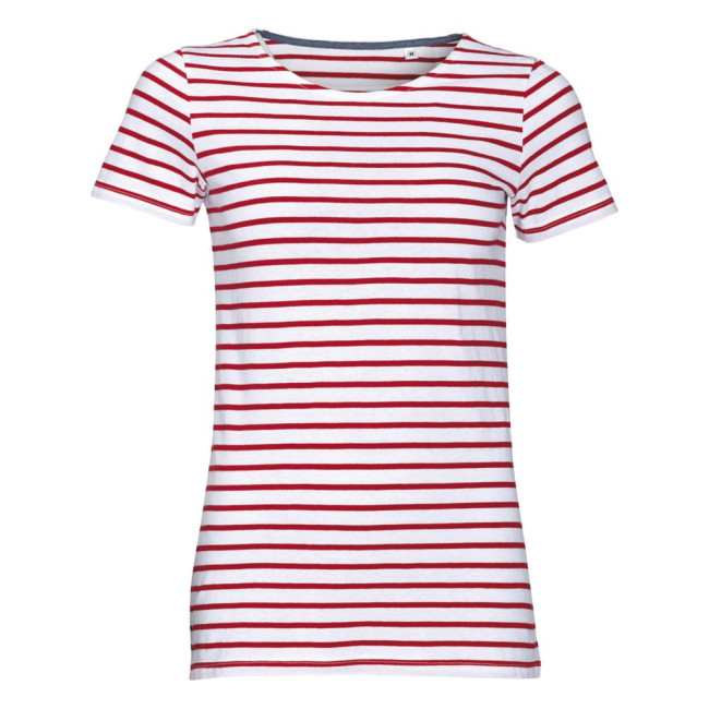 Футболка Miles Women белая с красным Футболка Miles Women белая с красным
