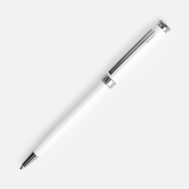 Ручка шариковая Finn Chrome, белая Ручка шариковая Finn Chrome, белая