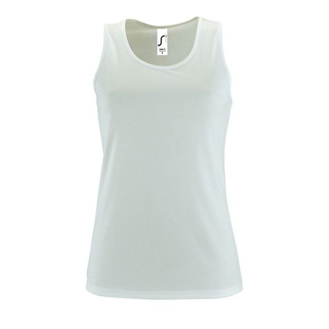 Майка женская Sporty TT Women, белая Майка женская Sporty TT Women, белая
