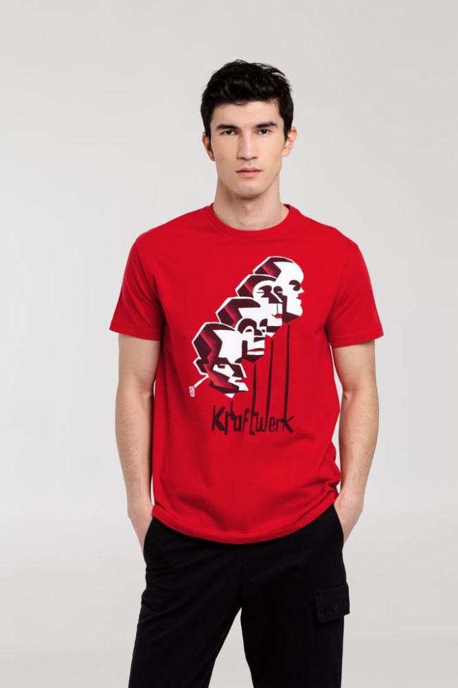 Футболка «Меламед. Kraftwerk», красная Футболка «Меламед. Kraftwerk», красная