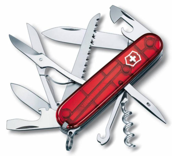 Офицерский нож Huntsman 91, прозрачный красный Офицерский нож Huntsman 91, прозрачный красный
